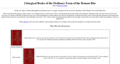 Desktop Screenshot of liturgical-books.ipsissima-verba.org