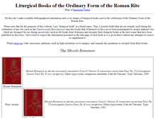 Tablet Screenshot of liturgical-books.ipsissima-verba.org